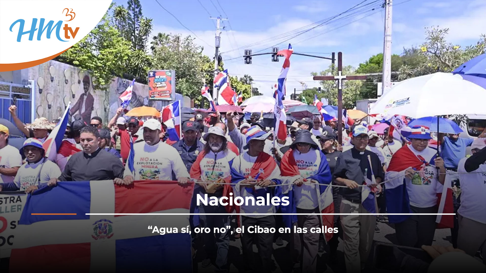 “Agua sí, oro no”, el Cibao en las calles