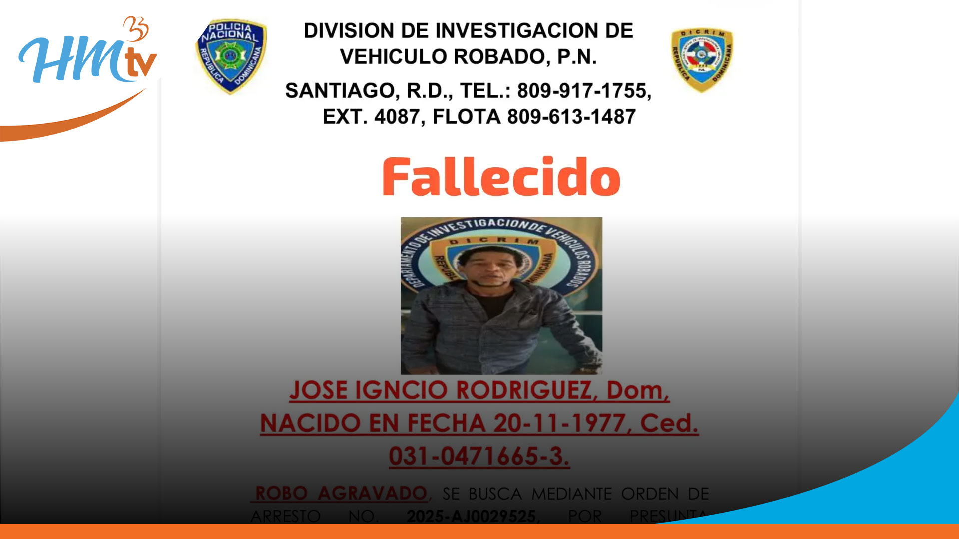 Hombre buscado por varios delitos muere en enfrentamiento con DICRIM en Santiago