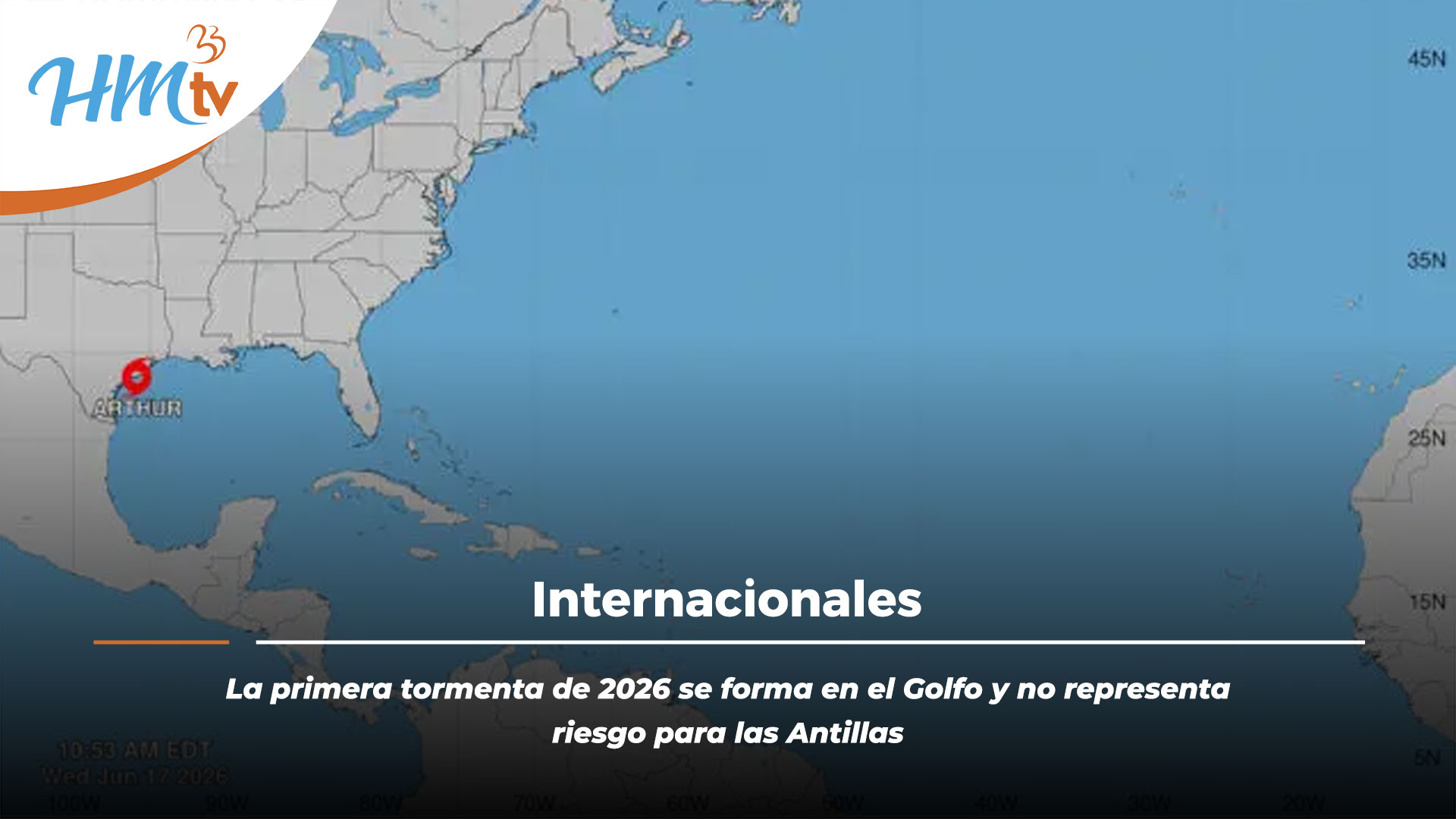 La primera tormenta de 2026 se forma en el Golfo y no representa riesgo para las Antillas