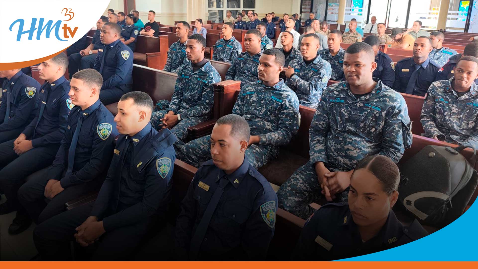 Policía Nacional celebra misa en honor a San Judas Tadeo en SFM; obispo destaca vocación de servicio de los agentes