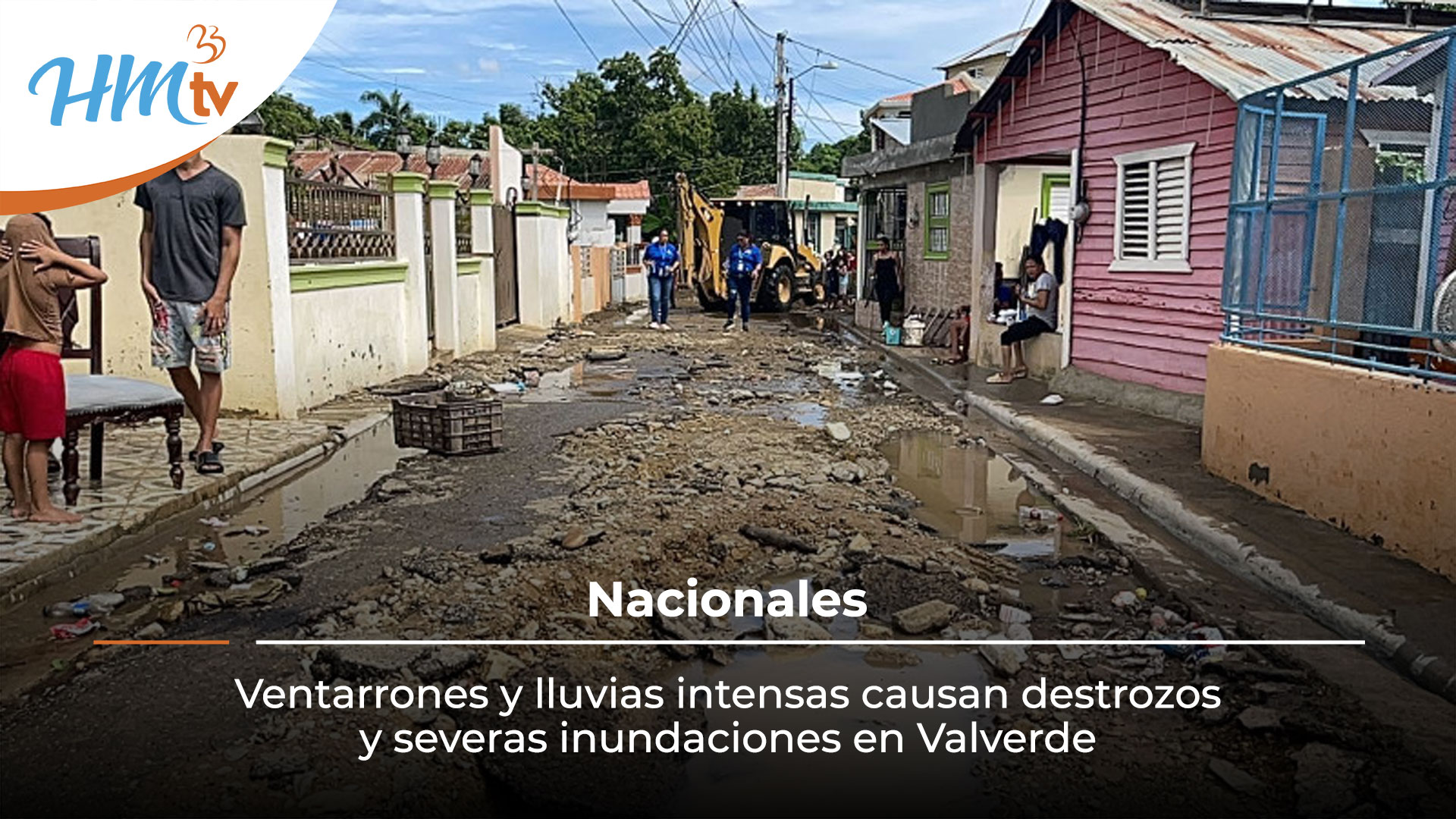 Ventarrones y lluvias intensas causan destrozos y severas inundaciones en Valverde